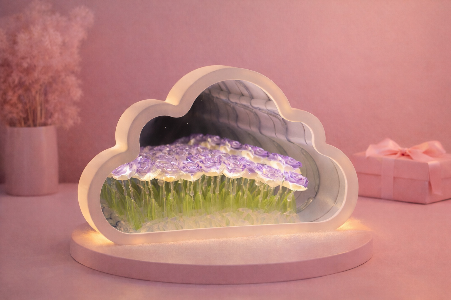 Lampara de rosas infinitas